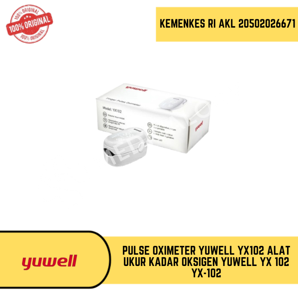 Pulse Oximeter Yuwell YX102 Alat Ukur Kadar Oksigen Yuwell YX 102 YX-102