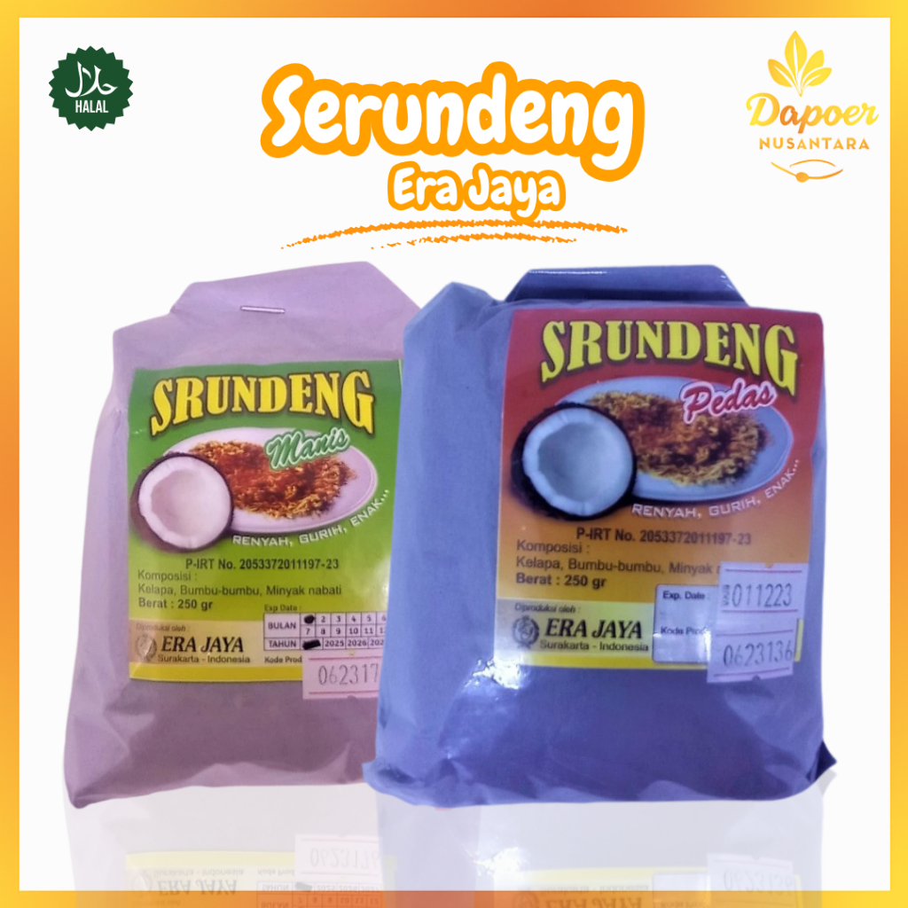 

Serundeng Kelapa solo manis pedas Era Jaya 250 gram