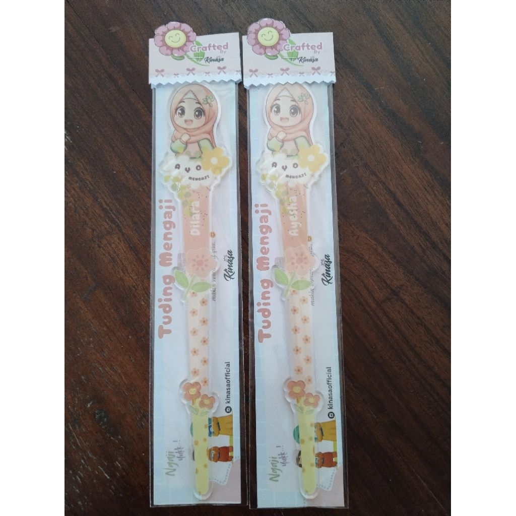 

Tuding Kalam Mengaji Acrylic Anak Custom Nama Kemasan Plastik