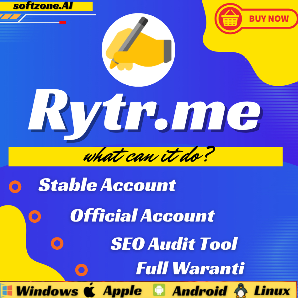 Rytr Premium*[MONTHLY]* Pembuat Konten Penulis AI Terbaik & Akses Premium Asisten Penulisan