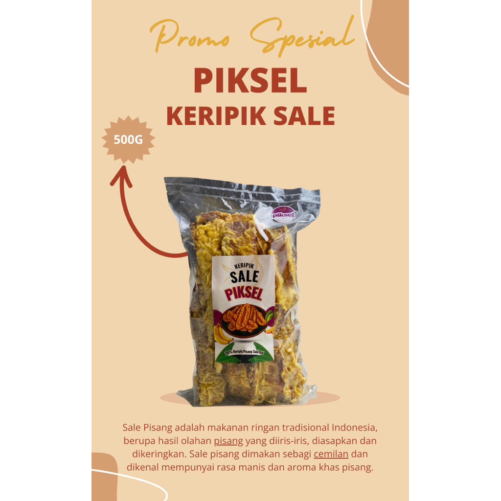 

Keripik Pisang Sale PIKSEL 500Gr - Enak Renyah dan Lezat