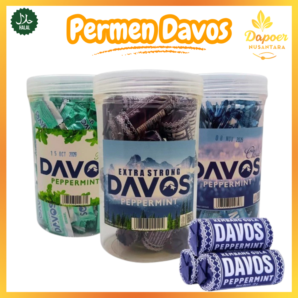 

Permen Davos Jadul | Rasa Mint Dan Extra Mint Toples Kantong Bag