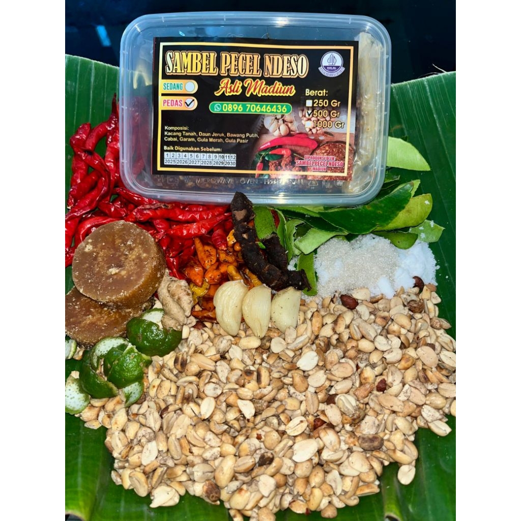 

SAMBEL PECEL NDESO asli madiun kemasan 500gr (pedas)
