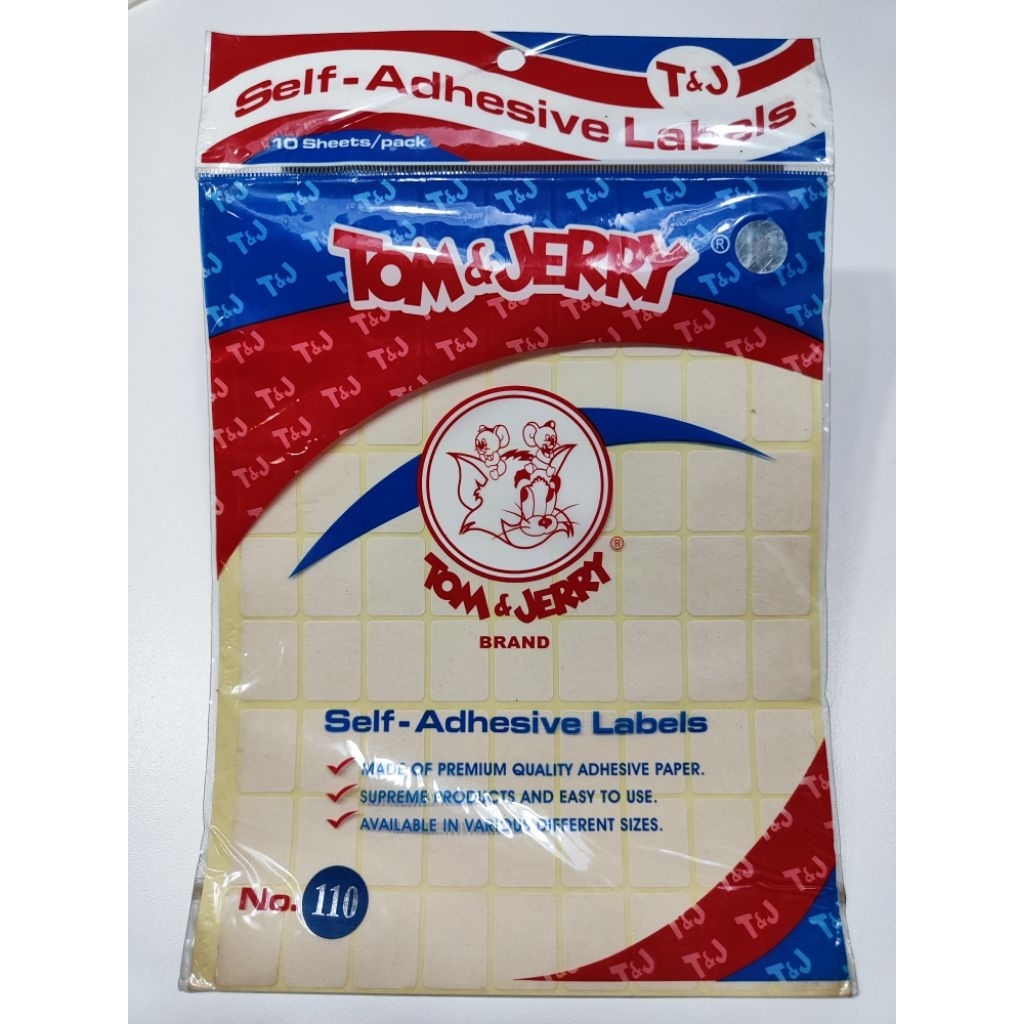 

Stiker label T&J No. 110, isi 10 lembar