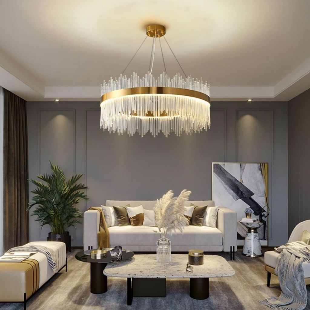 Lampu Gantung Minimalis Kristal Mahkota/Crown - Lampu Hias Ruang Tamu Dekorasi Ruang Tamu