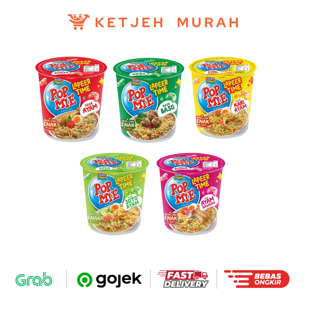 

Pop Mie Mie Instant Rasa Ayam / Baso / Kari Ayam / Soto Ayam / Ayam Bawang 1 Pcs