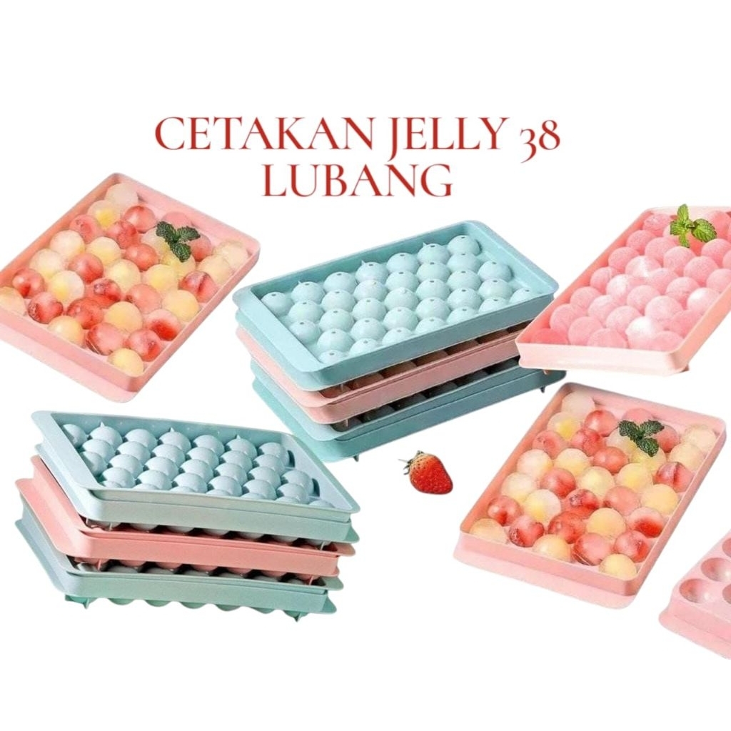Cetakan Jelly Ball Besar Jelly Bulat - Cetakan Es Batu Bulat 38 Lubang
