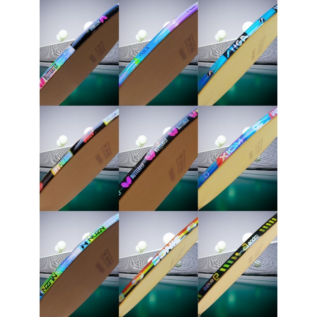 Side Tape Bet Pingpong/ Tenis Meja Hologram Resin/ Timbul