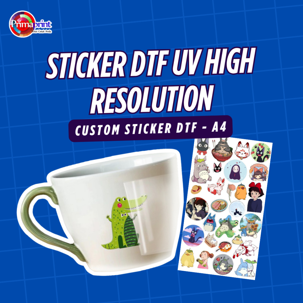 

Cetak Sticker Custom DTF UV Ukuran A4 & A3 | Stiker Waterproof Jualan Gambar Kecil Estetik