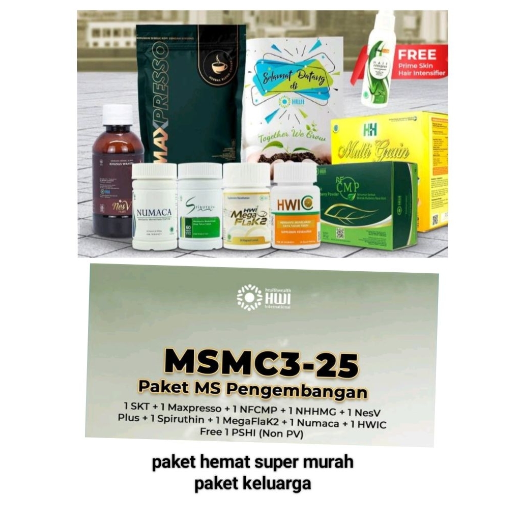 PROMO PAKET HEMAT_MAXPRESSO HWI 100% ORIGINAL _NES V HWI 100% ORIGINAL _CMP HWI ASLI_SPIRUTIN/SPIRUL