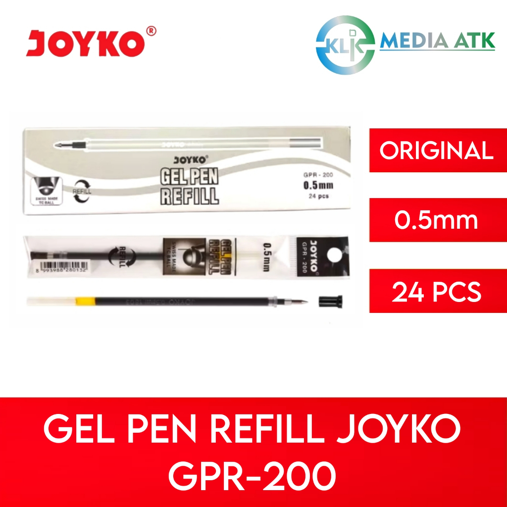 

Isi Ulang Gel Pen Refill Joyko GPR-200 0.5 - 24 Pcs