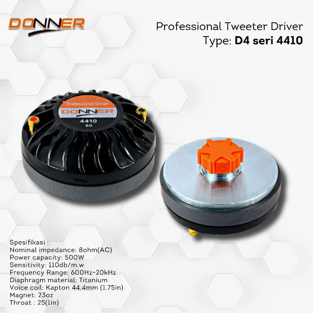 TWEETER DRIVER DONNER D4 SERI 4410 / TWEETER DONNER D4 / 4410