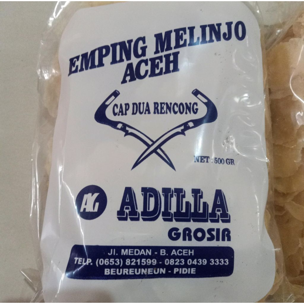 

Emping aceh adilla cap dua rencong
