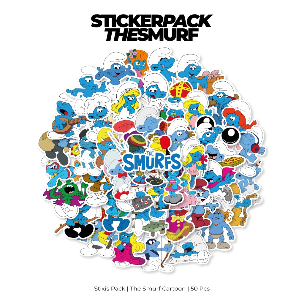 

[READY] STICKER PACK | THE SMURF | 50 PCS | KISSCUT | WATERPROFF | STIXIS.MARKET