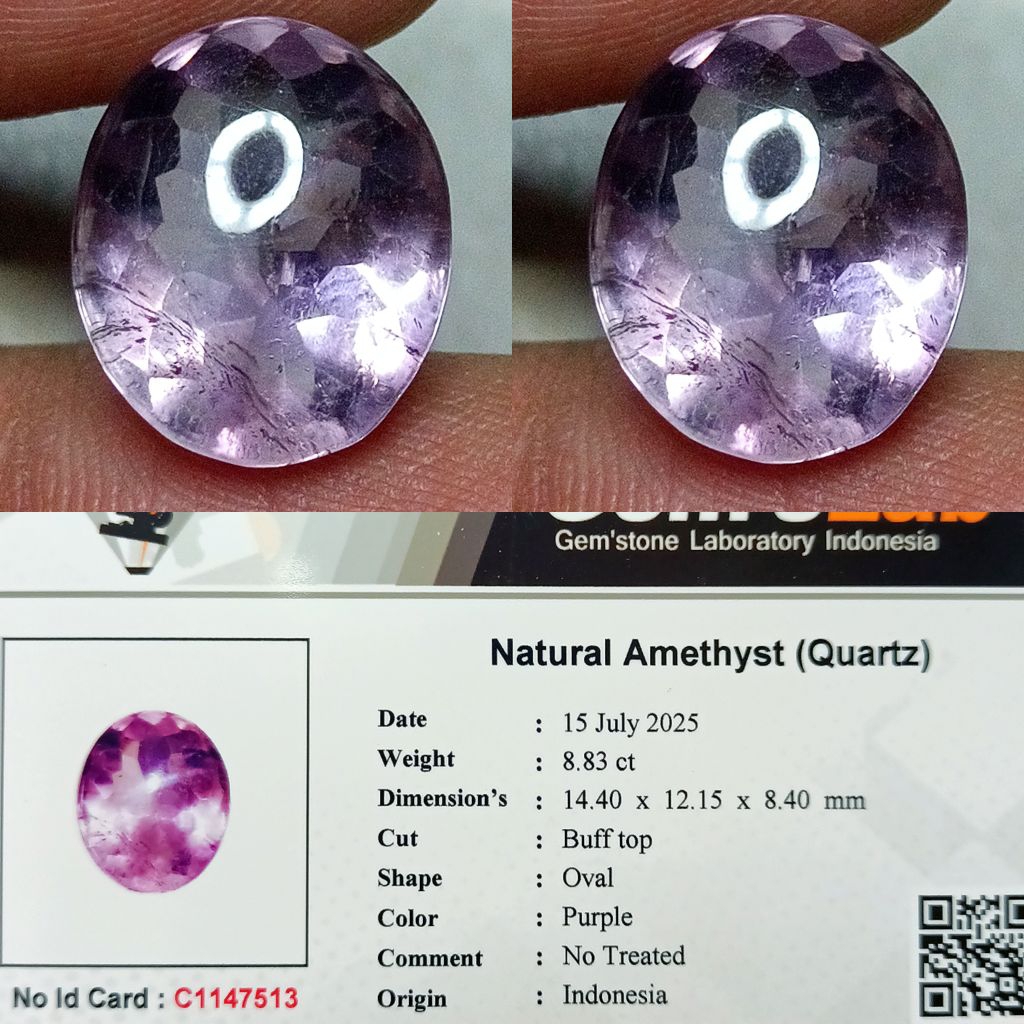 NATURAL AMETHYST QUARTZ MEMO GLI