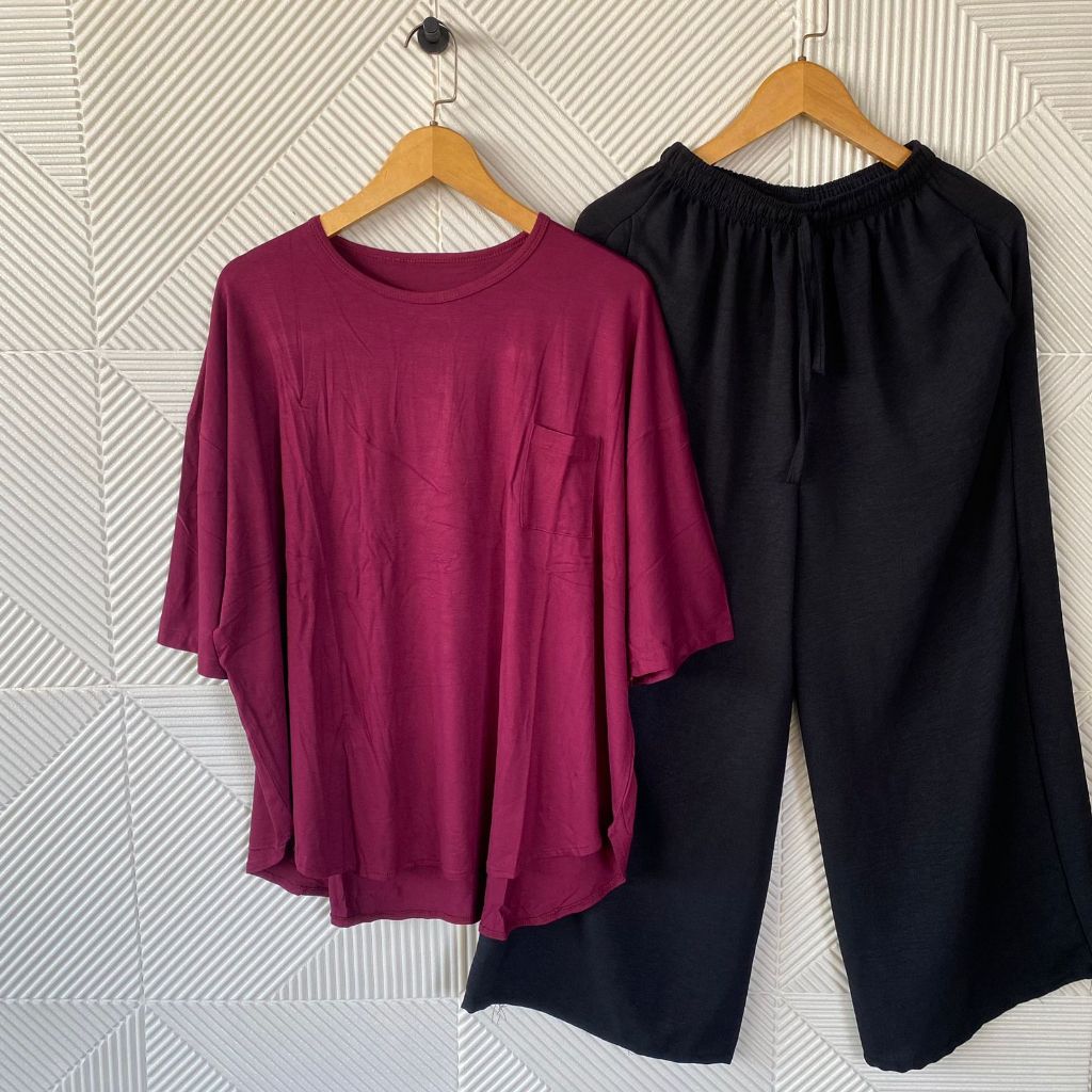Shabhira - Setelan Celana Panjang Wanita / One Set Jumbo LD 140 /Set Atasan Oversize Wanita Big Size