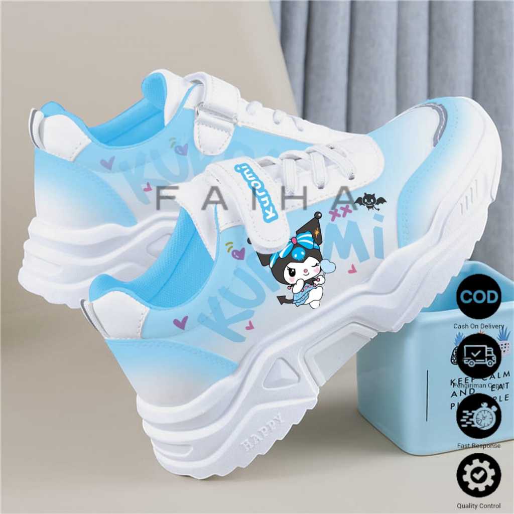 Sepatu Sneaker KUROMI Anak Perempuan Terbaru / Sepatu Kuromi Anak Perempuan