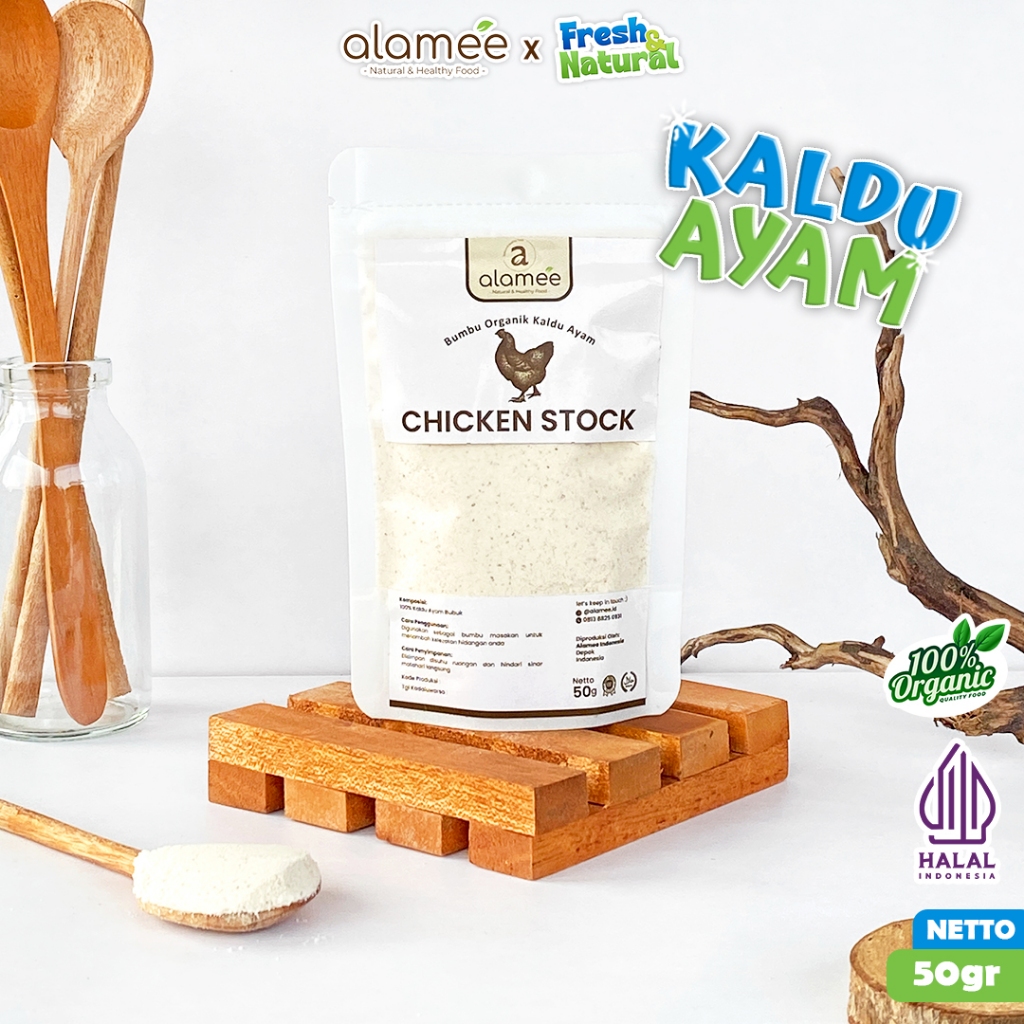 

ALAMEE Kaldu Ayam Bubuk Non MSG Bumbu Dapur Chicken Powder Seasoning Spice 50gr freshandnatural