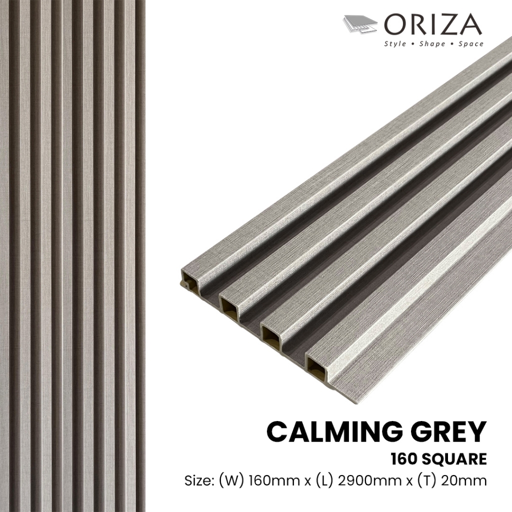 Oriza Wall Panel WPC 160 Square - Calming Grey
