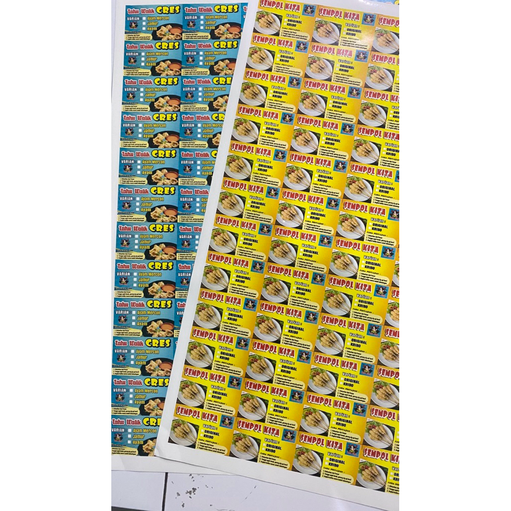 

Cetak Sticker Bontax A3 / non cutting