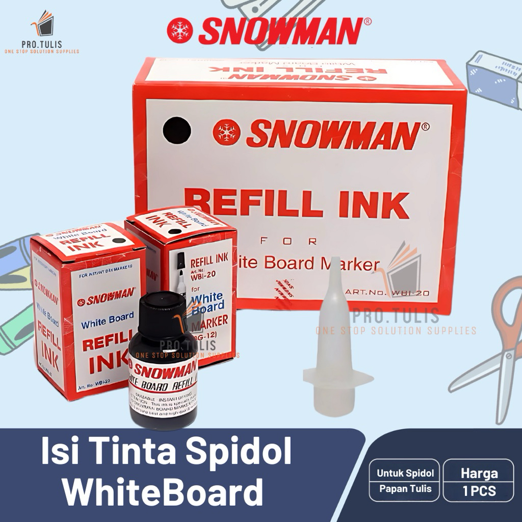 

Isi Tinta SPIDOL SNOWMAN WHITE BOARD / Spidol Papan Tulis Isi Tinta SNOWMAN ORGINAL