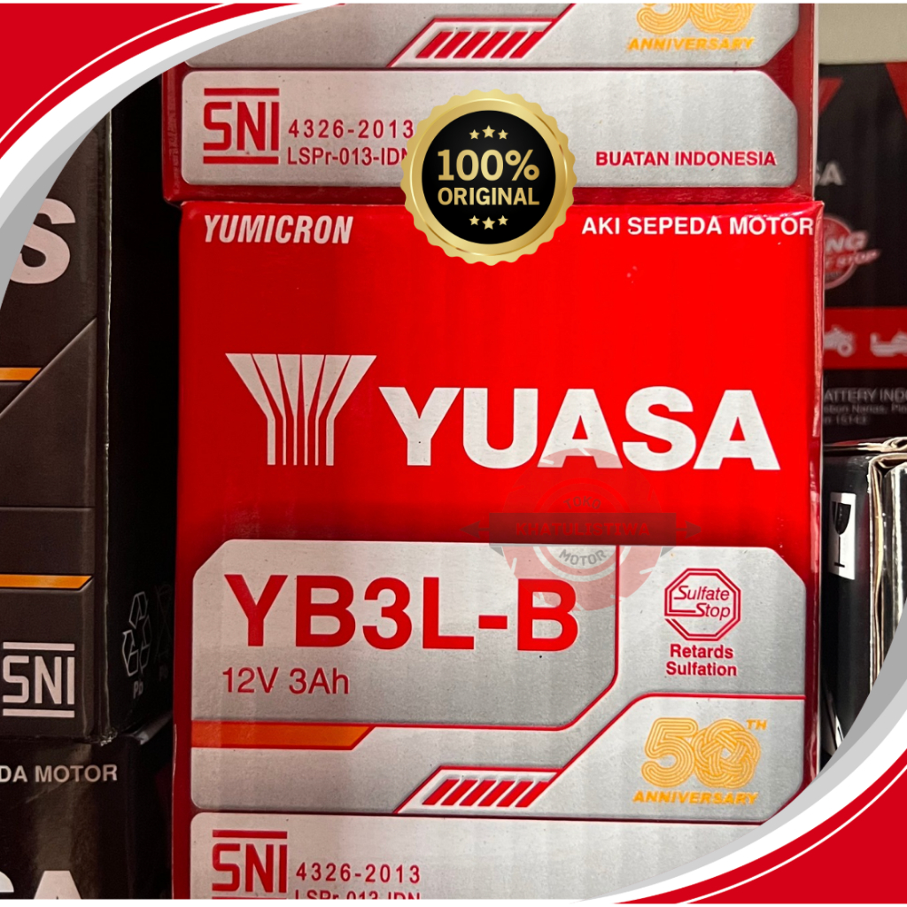 AKI BASAH YUASA RXK RX KING AKI YUASA YB3L-B AKI MOTOR RX KING RXK ORIGINAL 100%