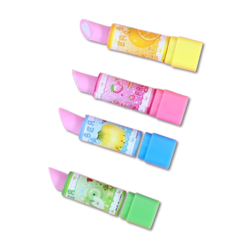 

BY Penghapus Bentuk Lipstik Eraser Lucu Karakter Buah Warna Warni Unik