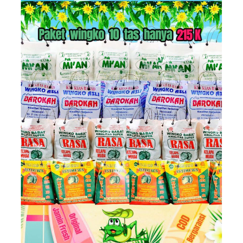 paket 10 tas wingko babat asli oleh-oleh wisata bahari lamongan