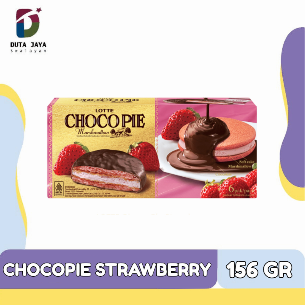 

Lotte Choco Pie Strawberry Marshmallow - 156g