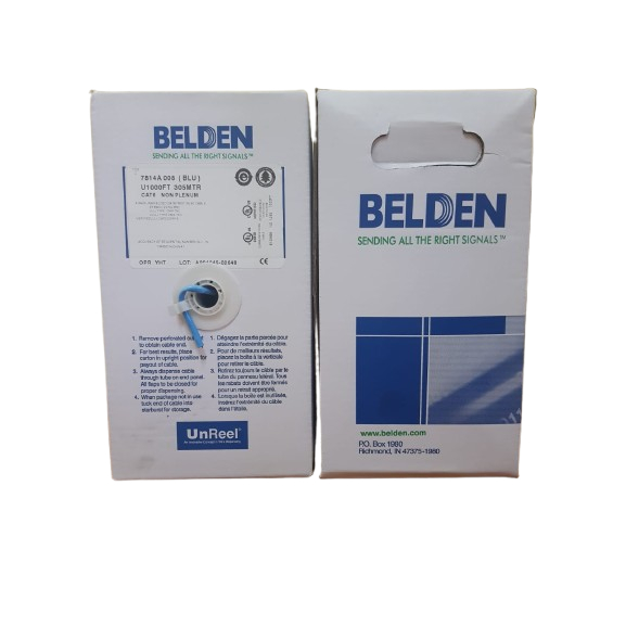 KABEL LAN UTP Cat6 BELDEN / Cat 6 / Kabel data cat 6 1 roll 305M Biru