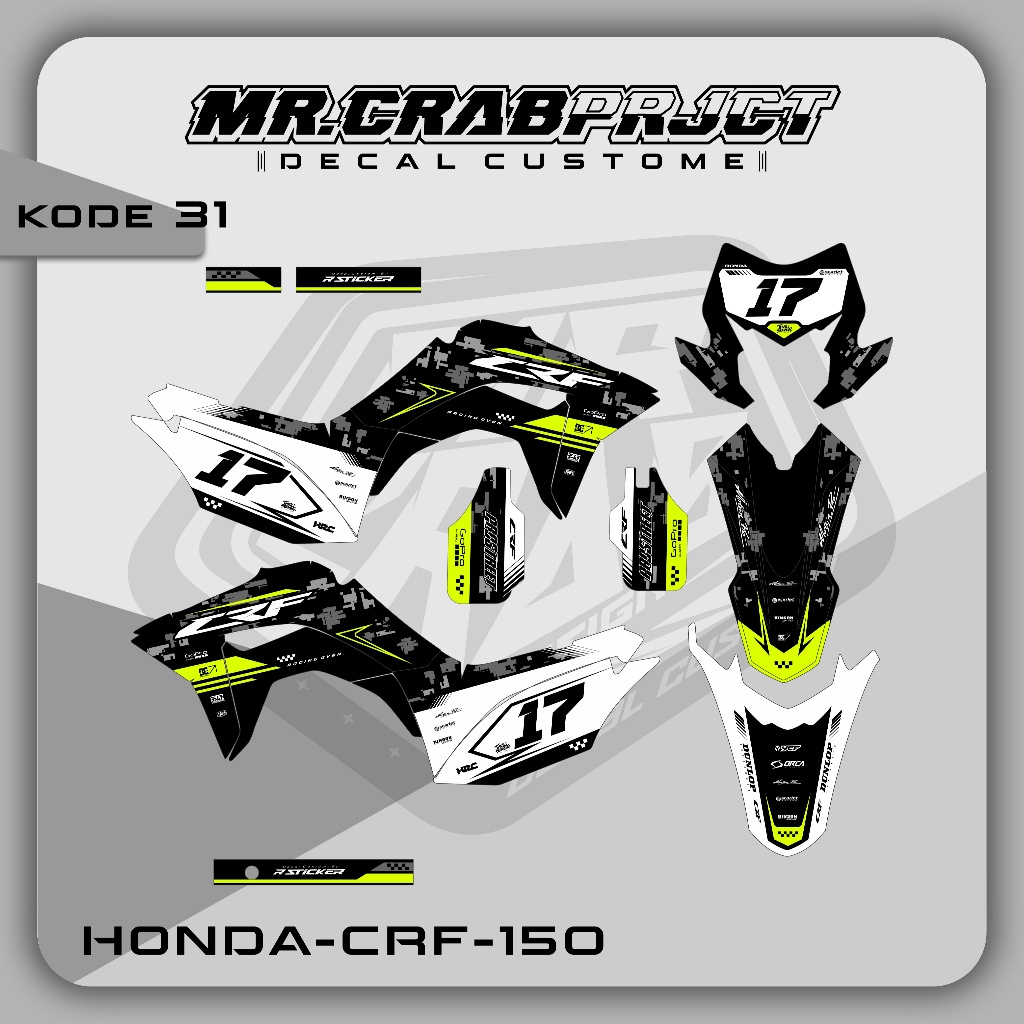 31 DECAL STICKER CRF - DECAL CRF PREMIUM FULL BODY CUSTOM