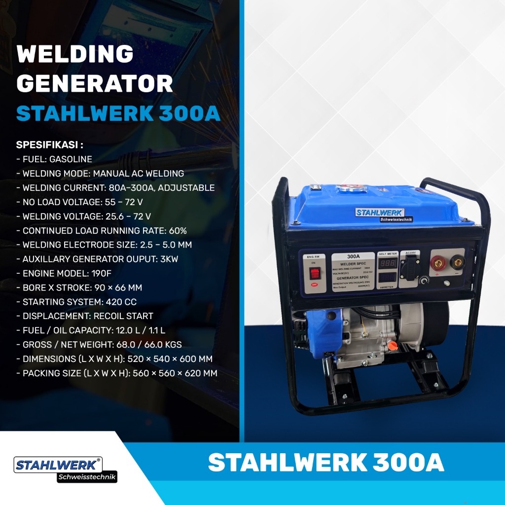 WELDING GENERATOR - GENSET LAS STAHLWERK 300A