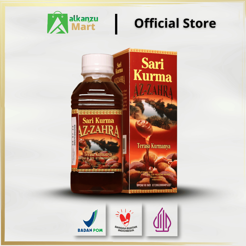 

Sari Kurma Az-Zahra 330gr Regular | Sari Kurma Az-Zahra 330gr Platinum | Penambah Darah