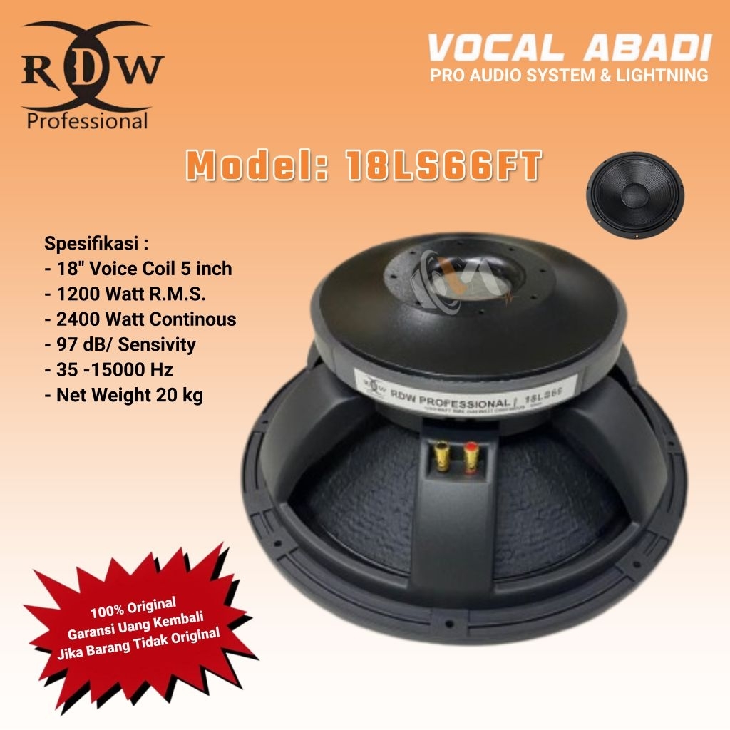 SPEAKER COMPONENT RDW 18LS66FT