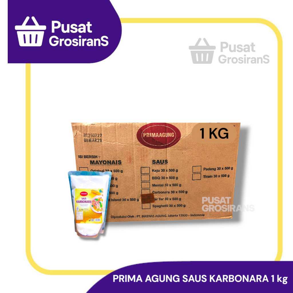 

Prima Agung Saus Karbonara 1kg 1 Karton isi 20pcs