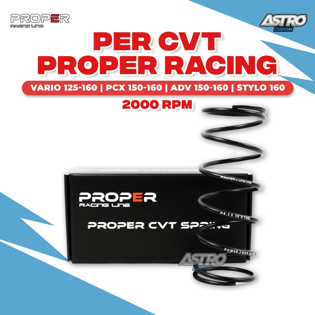 Per CVT 2000 RPM Vario 125 150 PCX ADV 160 Stylo Proper Racing Line Spring SWOSC Original CVT Astro