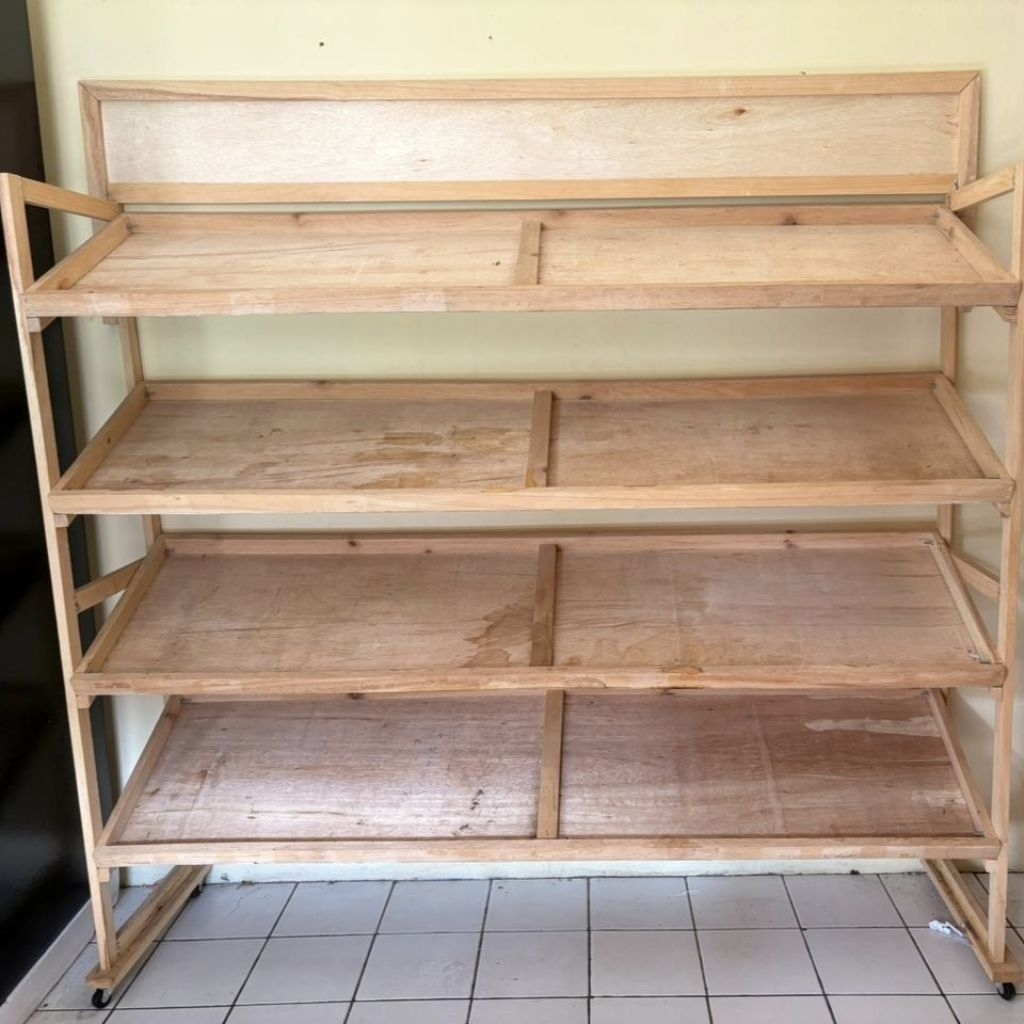 Rak Kayu Serbaguna (A) | Rak Display Toko / Rak Warung / Rak Sayur / Rak Buah / Rak Sembako / Rak Ad