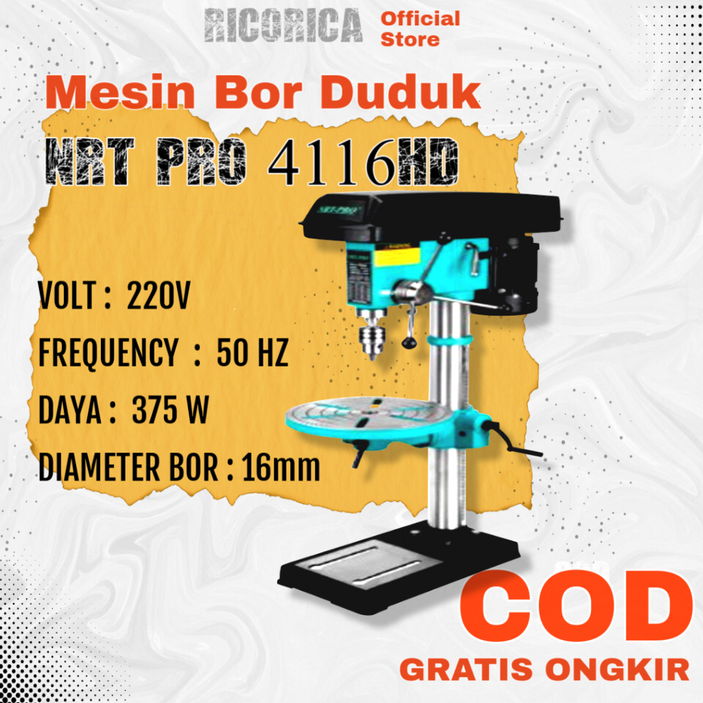 Bor Mesin Alat Bor Drill Besi Kayu Duduk Mini Listrik Elektrik Dril Besar 16mm Lengkap Multifungsi