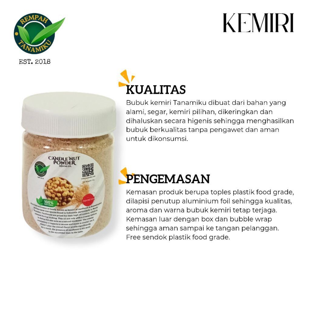 

Bubuk Kemiri Bumbu Masak Kualitas Premium