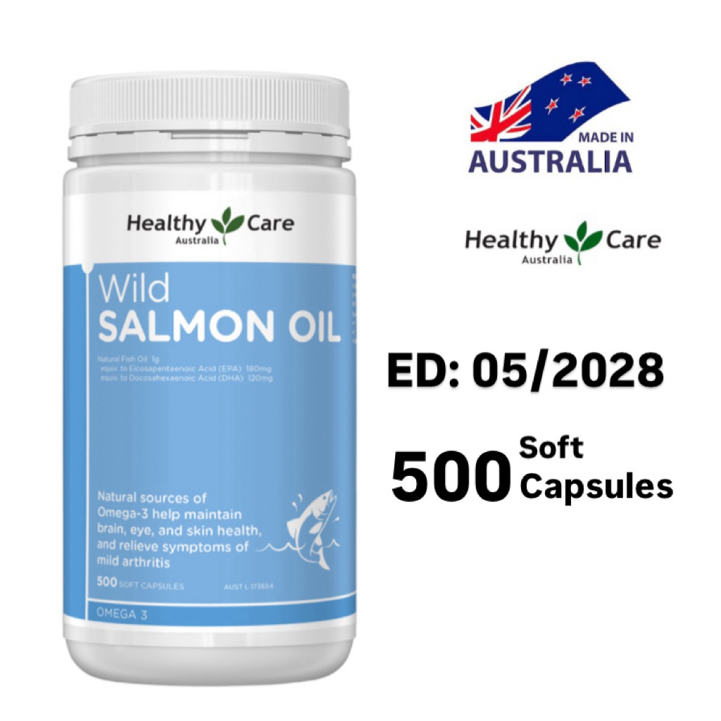 Healthy Care Wild Salmon Oil 1000MG 500 Capsules