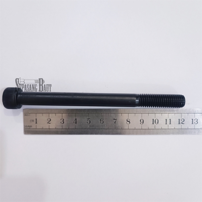 M10 x 120 Baut L Baja Hitam 12.9 Hex Socket Screw M10x120