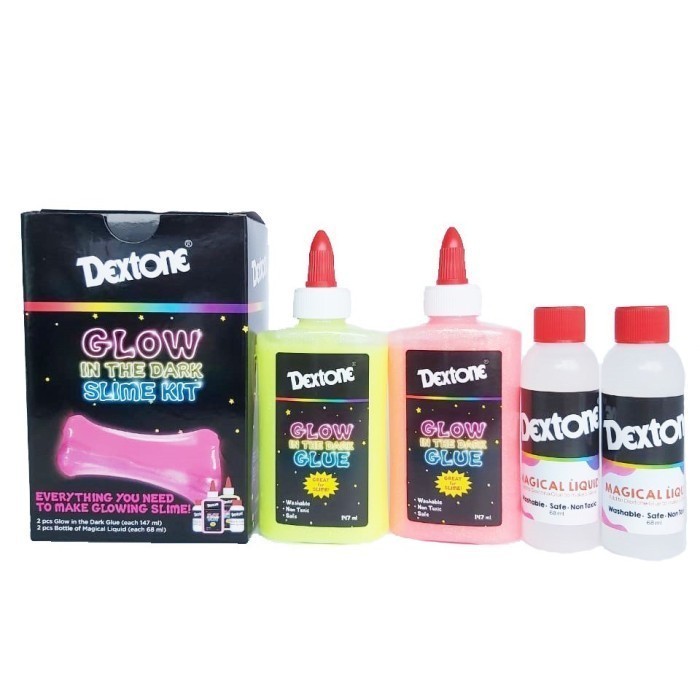 DEXTONE SLIME KIT GLOW IN THE DARK - PINK