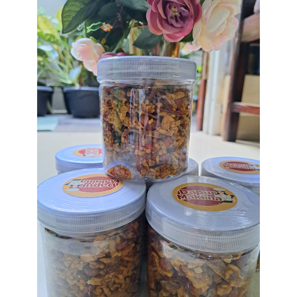 

Teri Tempe Orek Kering Pedas Manis Kemasan Toples Jar 600 gr
