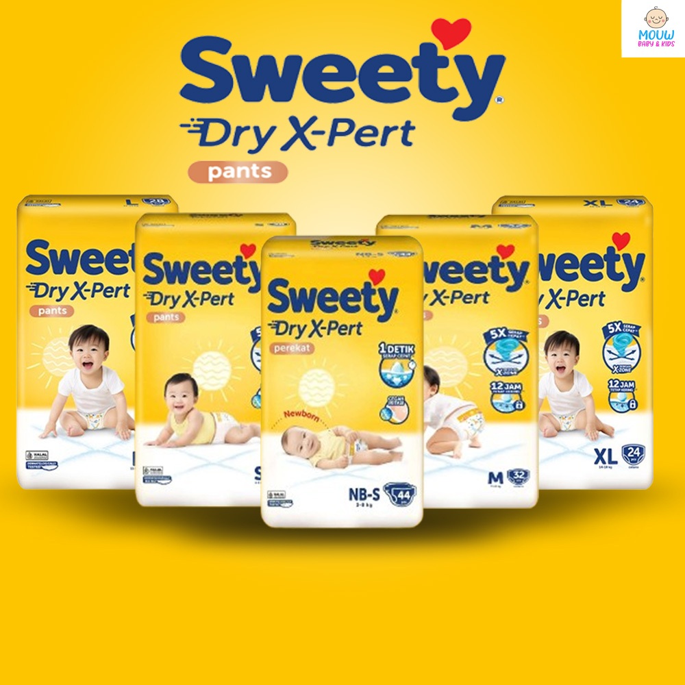 (ECER) Pampers Popok Sweety Bronze Comfort Pants Dry X-Pert Perekat & Celana NBS44/S38/M32/L28/XL24
