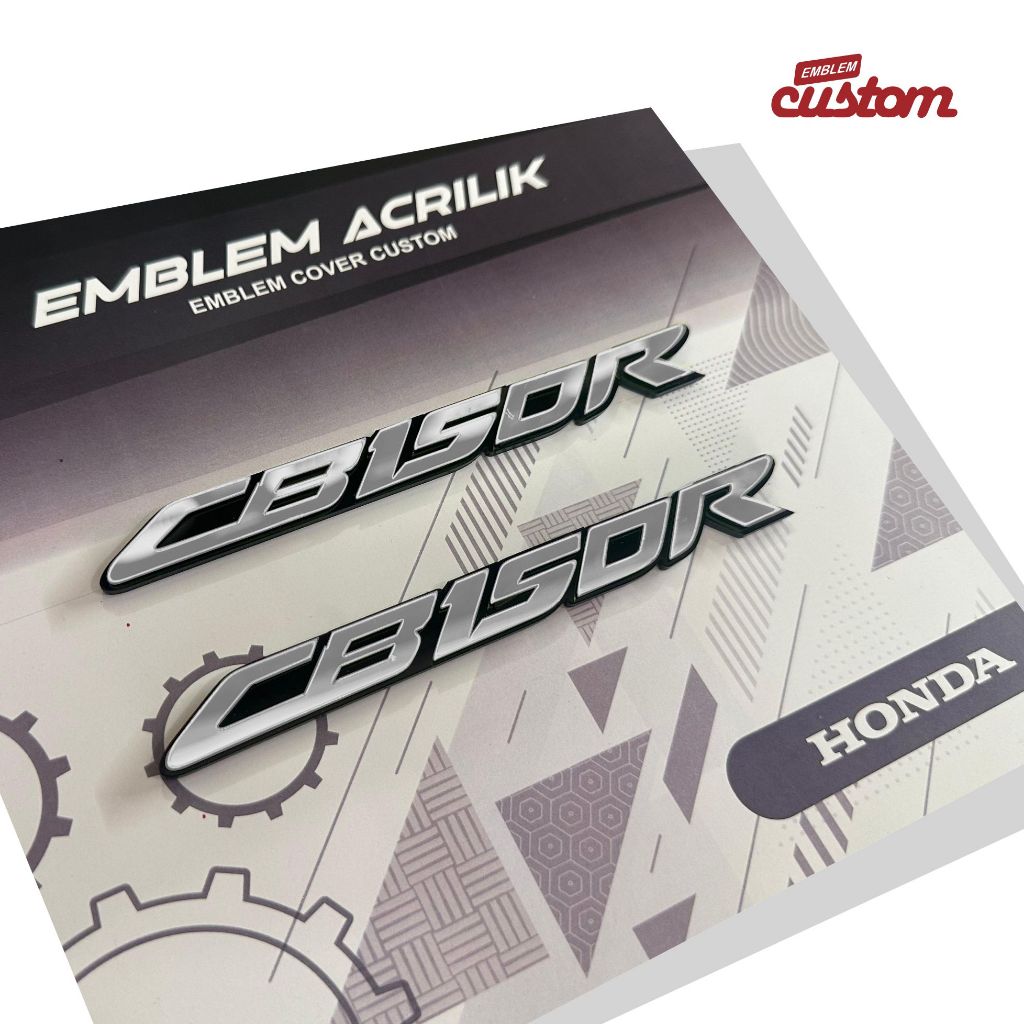 EMBLEM AKRILIK TIMBUL 3D HONDA CB150R / AKSESORIS BODY COVER CB 150R