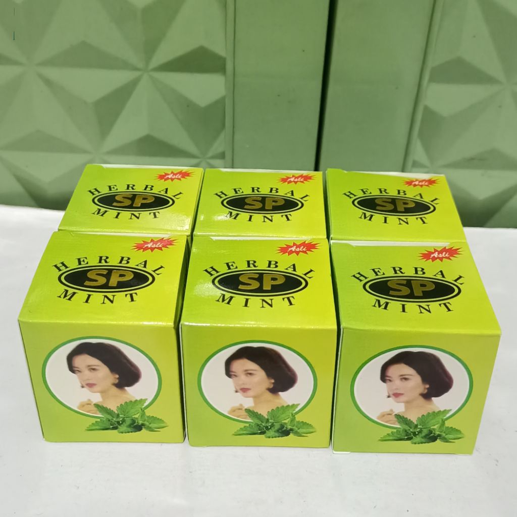 6PCS | Cream Sp Herbal Mint SP HIJAU Mint Day & Night X6pcs