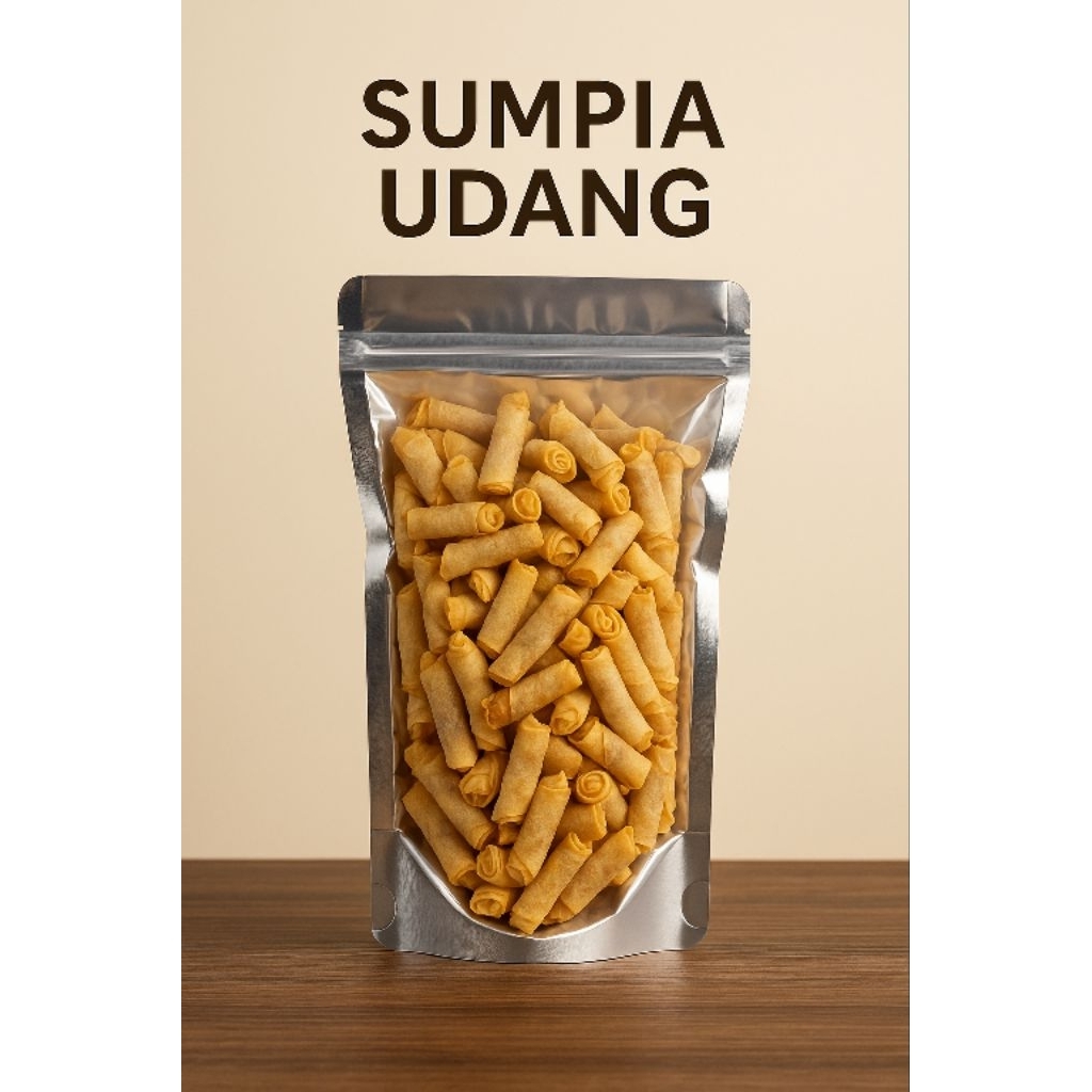 

SUMPIA UDANG ORIGINAL RENYAH GURIH 250 GRAM - CAMILAN KERING ISI UDANG ASLI