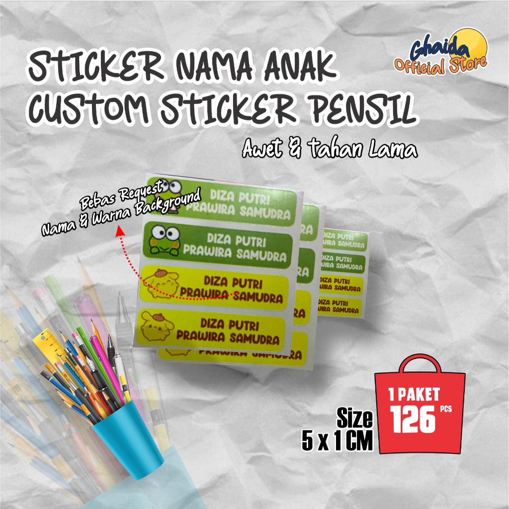 

STIKER PENSIL / BALLPOINT / BARANG GAMBAR KEROPI