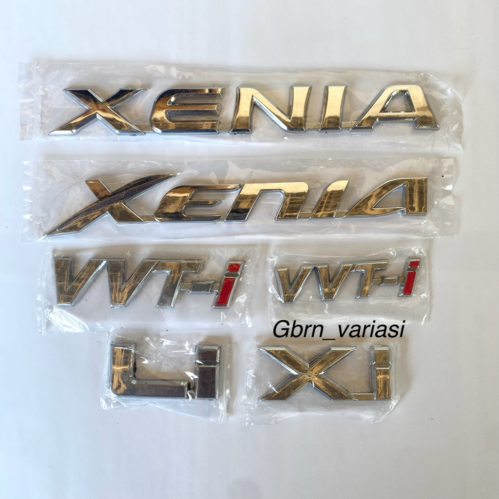 Emblem logo tulisan xenia baru lama/ emblem logo vvti / emblem li xi