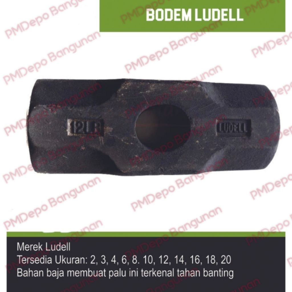 Bodem LUDELL Asli ... Palu Batu .. Palu Godam 20 LB  (9 KG)